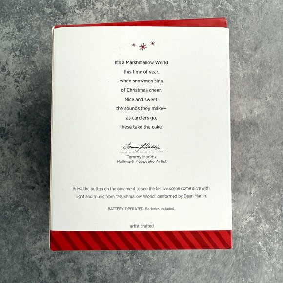 Hallmark Keepsake Ornament Marshmallow World Magic 2014 Snowman NEW - Picture 3 of 4